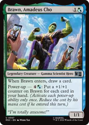 Brawn, Amadeus Cho card from Commander: Marvel Super Heroes