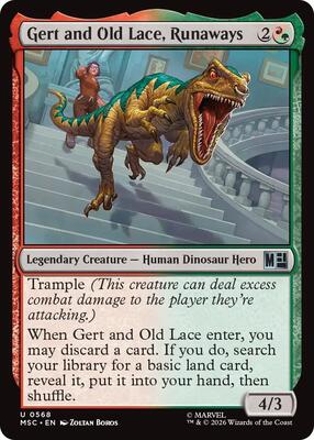 Gert and Old Lace, Runaways card from Commander: Marvel Super Heroes