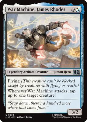 War Machine, James Rhodes card from Commander: Marvel Super Heroes