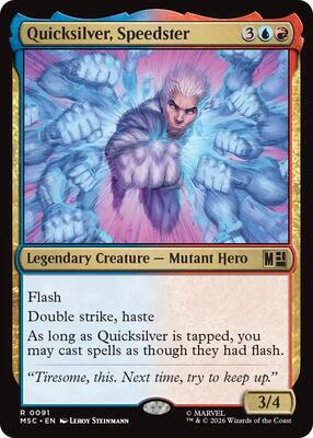 Quicksilver, Speedster card from Commander: Marvel Super Heroes