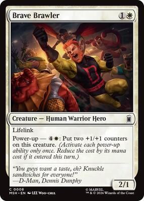 Brave Brawler card from Marvel Super Heroes