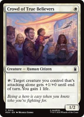 Crowd of True Believers card from Marvel Super Heroes