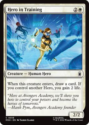 Hero in Training card from Marvel Super Heroes