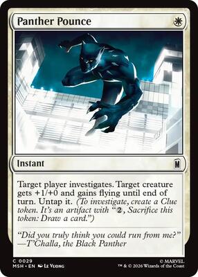 Panther Pounce card from Marvel Super Heroes