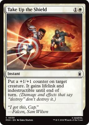 Take Up the Shield card from Marvel Super Heroes