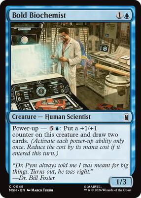 Bold Biochemist card from Marvel Super Heroes