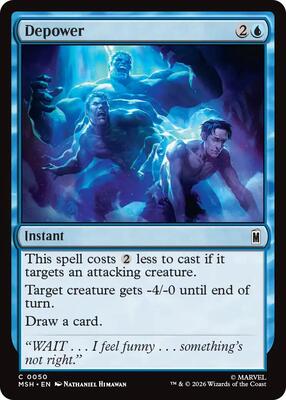 Depower card from Marvel Super Heroes