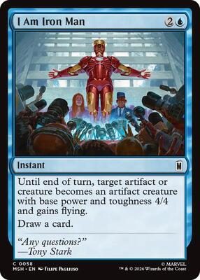 I Am Iron Man card from Marvel Super Heroes