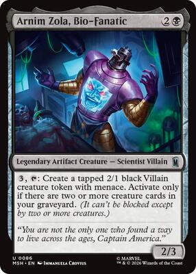 Arnim Zola, Bio-Fanatic card from Marvel Super Heroes