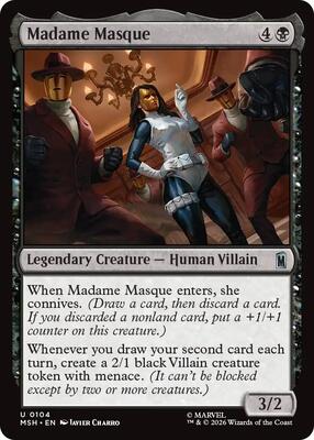 Madame Masque card from Marvel Super Heroes