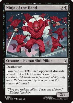 Ninja of the Hand card from Marvel Super Heroes