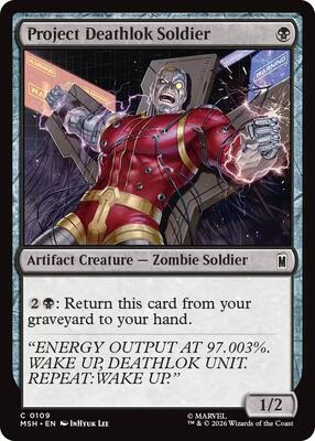 Project Deathlok Soldier card from Marvel Super Heroes
