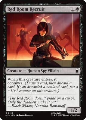 Red Room Recruit card from Marvel Super Heroes