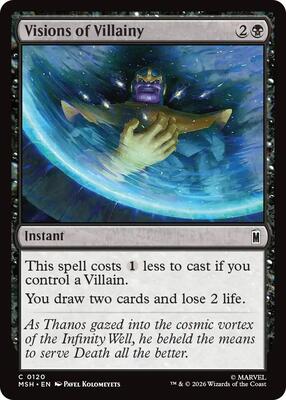 Visions of Villainy card from Marvel Super Heroes