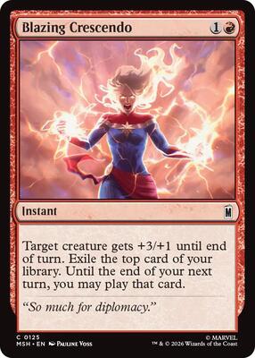 Blazing Crescendo card from Marvel Super Heroes