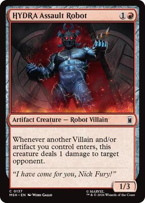 HYDRA Assault Robot card from Marvel Super Heroes