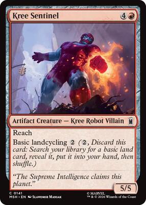 Kree Sentinel card from Marvel Super Heroes