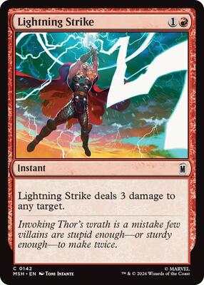 Lightning Strike card from Marvel Super Heroes