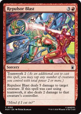 Repulsor Blast card from Marvel Super Heroes