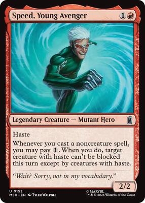 Speed, Young Avenger card from Marvel Super Heroes