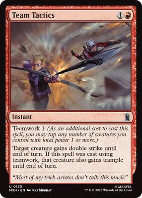 Team Tactics card from Marvel Super Heroes