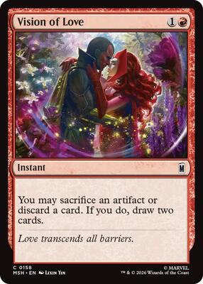 Vision of Love card from Marvel Super Heroes