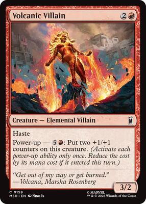 Volcanic Villain card from Marvel Super Heroes