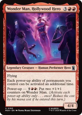 Wonder Man, Hollywood Hero card from Marvel Super Heroes
