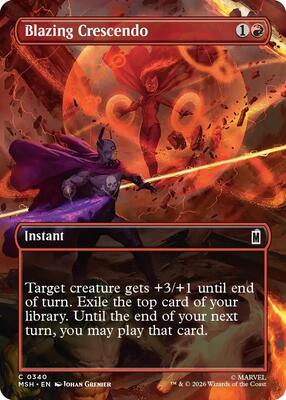 Blazing Crescendo (Borderless) card from Marvel Super Heroes