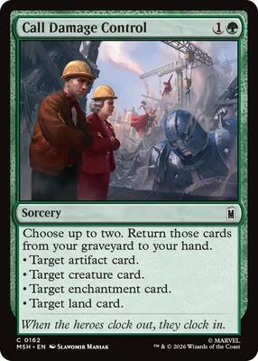 Call Damage Control card from Marvel Super Heroes