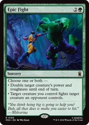 Epic Fight card from Marvel Super Heroes