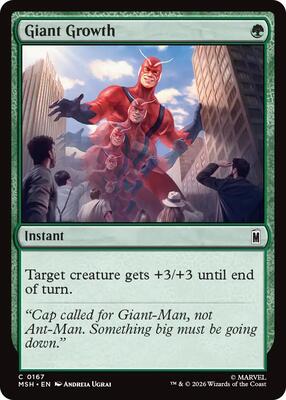 Giant Growth card from Marvel Super Heroes