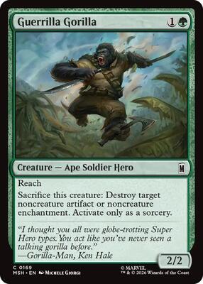 Guerrilla Gorilla card from Marvel Super Heroes