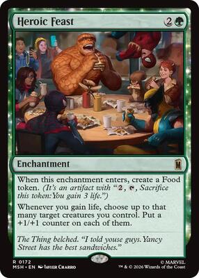 Heroic Feast card from Marvel Super Heroes