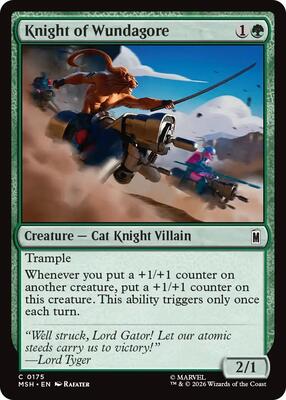 Knight of Wundagore card from Marvel Super Heroes