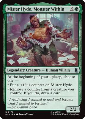 Mister Hyde, Monster Within card from Marvel Super Heroes