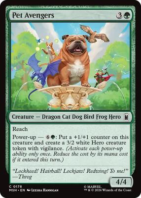 Pet Avengers card from Marvel Super Heroes