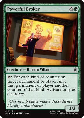 Powerful Broker card from Marvel Super Heroes