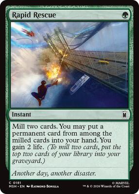 Rapid Rescue card from Marvel Super Heroes