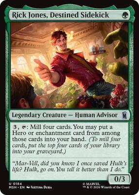 Rick Jones, Destined Sidekick card from Marvel Super Heroes