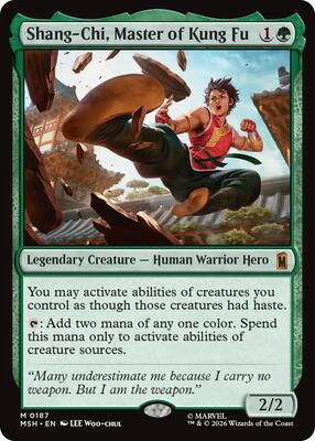 Shang-Chi, Master of Kung Fu card from Marvel Super Heroes
