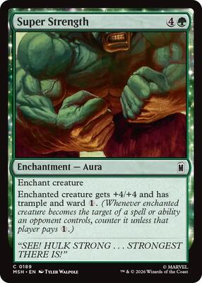 Super Strength card from Marvel Super Heroes