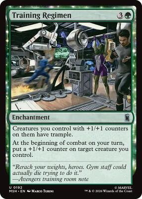 Training Regimen card from Marvel Super Heroes