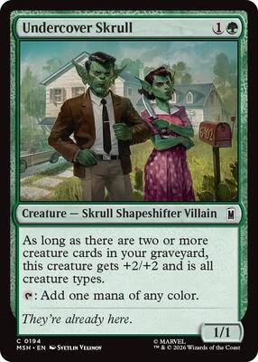Undercover Skrull card from Marvel Super Heroes