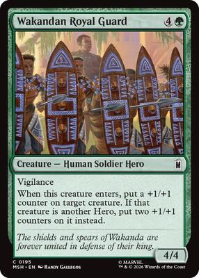 Wakandan Royal Guard card from Marvel Super Heroes