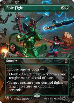Epic Fight (Borderless) card from Marvel Super Heroes