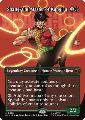 Shang-Chi, Master of Kung Fu (Borderless) (0370) card from Marvel Super Heroes