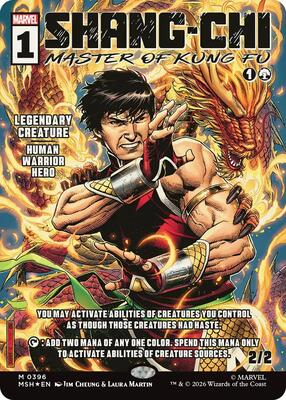Shang-Chi, Master of Kung Fu (Borderless) (0396) card from Marvel Super Heroes