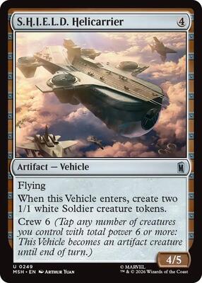S.H.I.E.L.D. Helicarrier card from Marvel Super Heroes