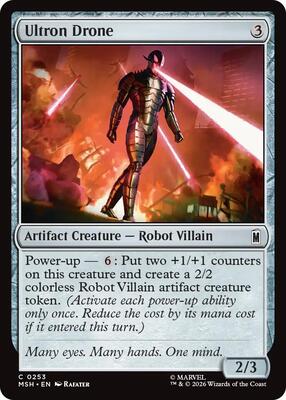 Ultron Drone card from Marvel Super Heroes